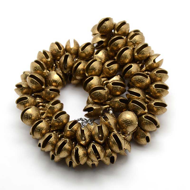 14mm Tiger Bell Charm   Brass 5