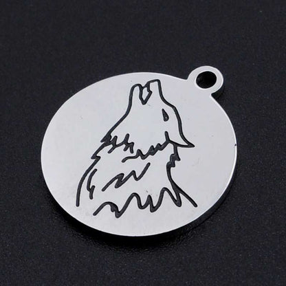 Howling Wolf Disc   Stainless Steel Each
