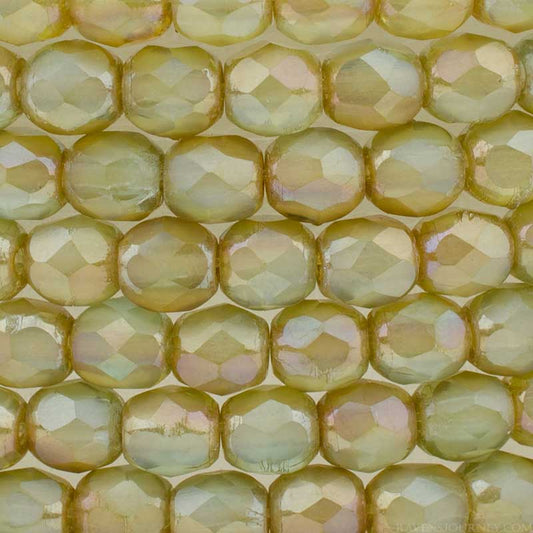 Fire Polish Beads Faceted Round - 3mm - Matte Sage Luster (strand 50)