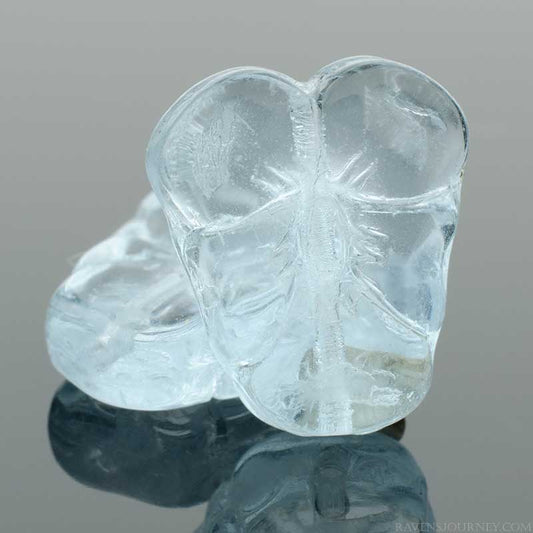 Glass Bead Pansy Flower - 13mm - Alexandrite (Strand 12)