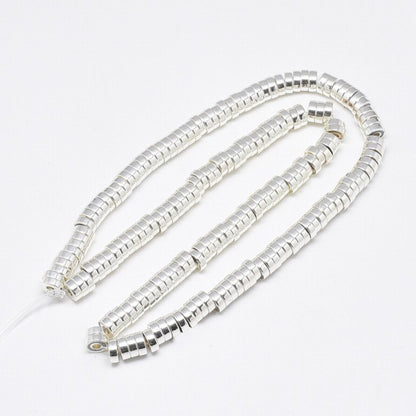 SilverPl Hematite   6x2mm Rondelle 16in