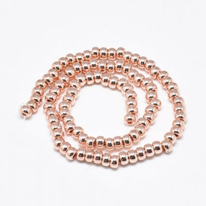 RoseGoldPl Hematite   6x4mm Donut 15.5in