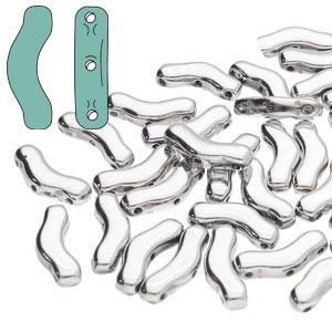 Czech Shaped Beads -  Bridge - Crystal Labrador Full (25)