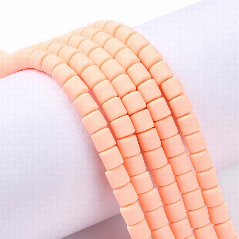 Polymer Clay Vinyl - Tubes - Light Peach (strand)