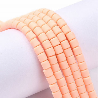 Polymer Clay Vinyl - Tubes - Light Peach (strand)