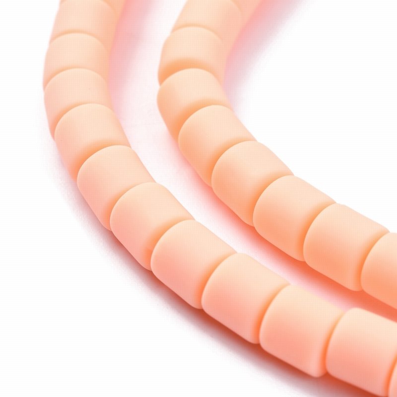Polymer Clay Vinyl - Tubes - Light Peach (strand)