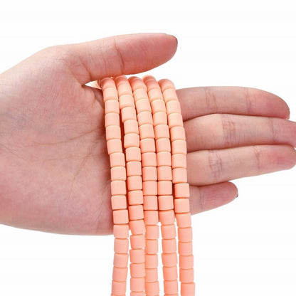 Polymer Clay Vinyl - Tubes - Light Peach (strand)