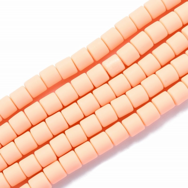 Polymer Clay Vinyl - Tubes - Light Peach (strand)