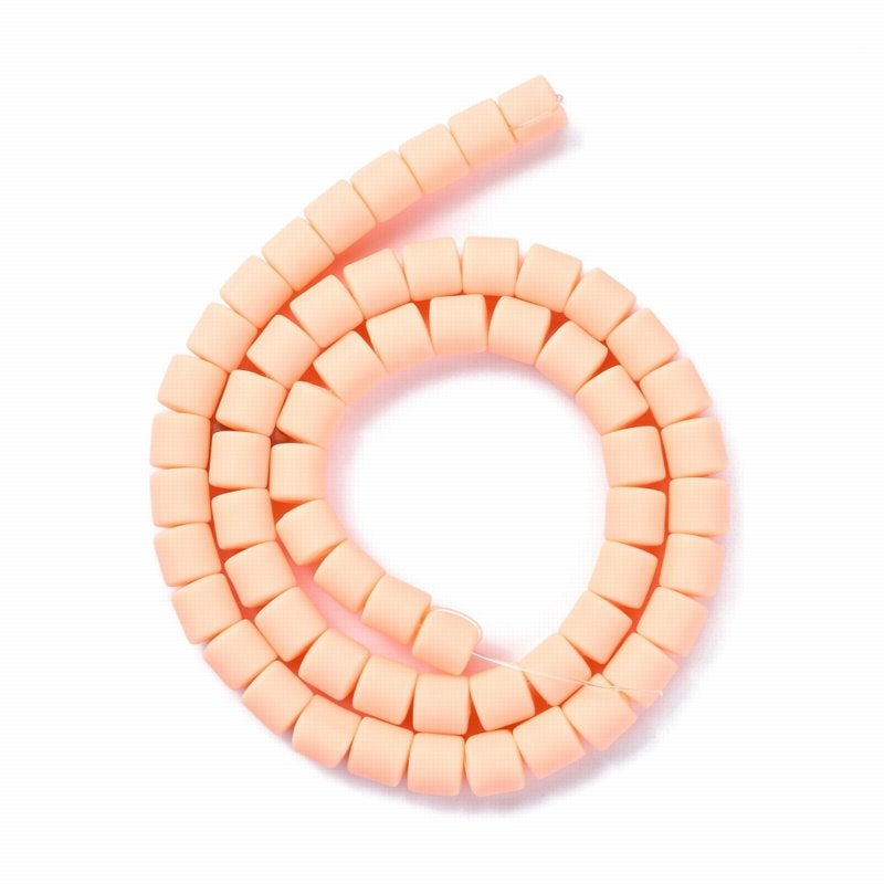 Polymer Clay Vinyl - Tubes - Light Peach (strand)