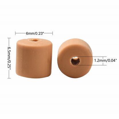 Polymer Clay Vinyl - Tubes - Tan (strand)