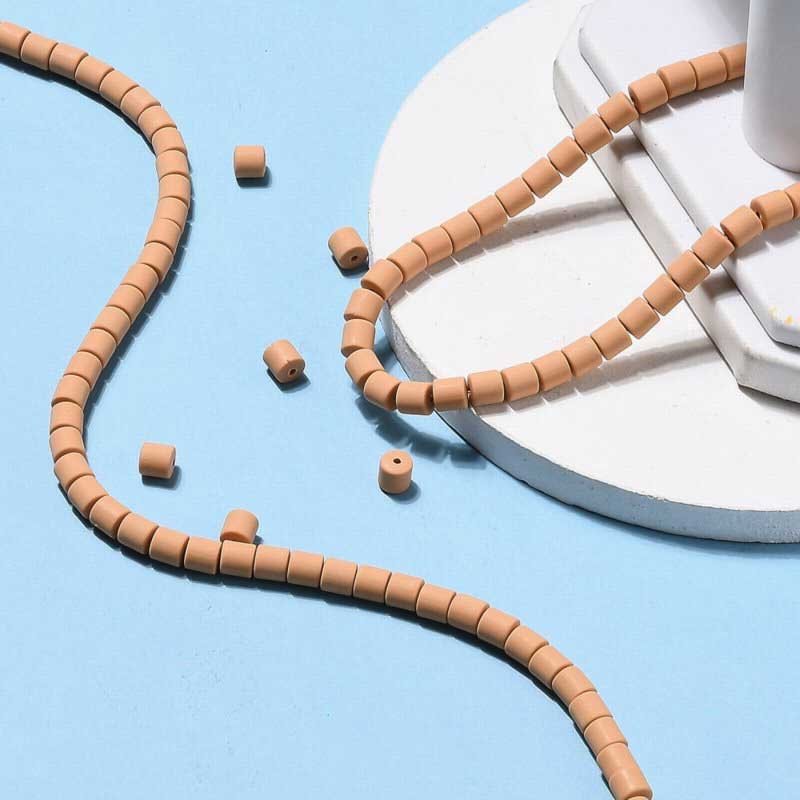 Polymer Clay Vinyl - Tubes - Tan (strand)