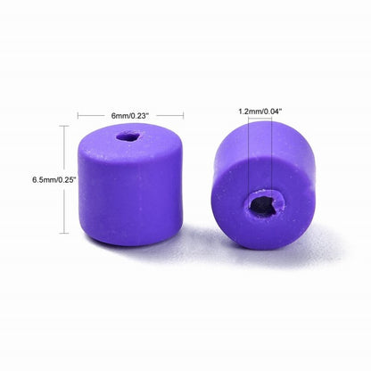 Polymer Clay Vinyl - Tubes - Violet Purple (strand)