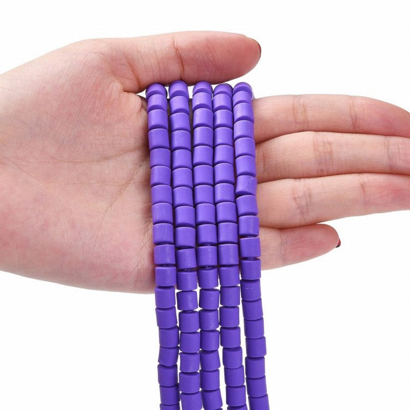 Polymer Clay Vinyl - Tubes - Violet Purple (strand)