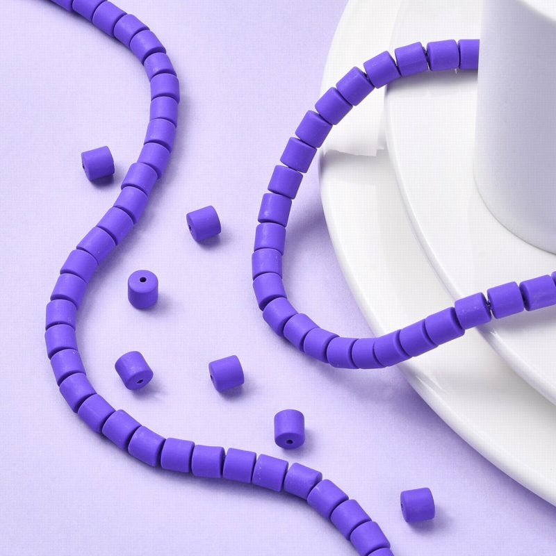 Polymer Clay Vinyl - Tubes - Violet Purple (strand)