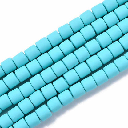Polymer Clay Vinyl - Tubes - Light Turquoise (strand)