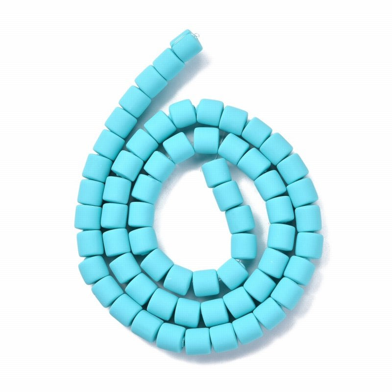 Polymer Clay Vinyl - Tubes - Light Turquoise (strand)