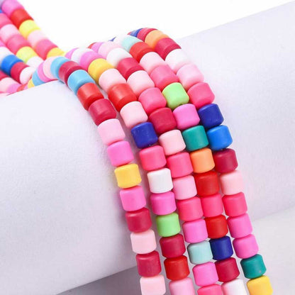 Polymer Clay Vinyl - Tubes - Colorful Mix (strand)