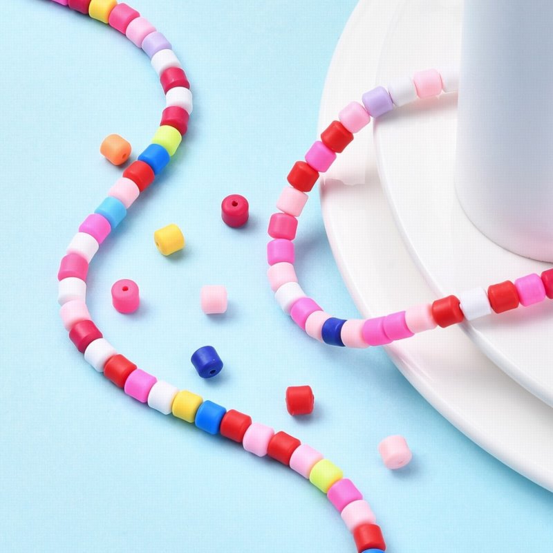 Polymer Clay Vinyl - Tubes - Colorful Mix (strand)