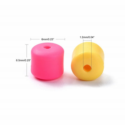 Polymer Clay Vinyl - Tubes - Colorful Mix (strand)