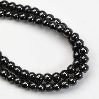 Magnetic Hematite   4mm Round 15.5in