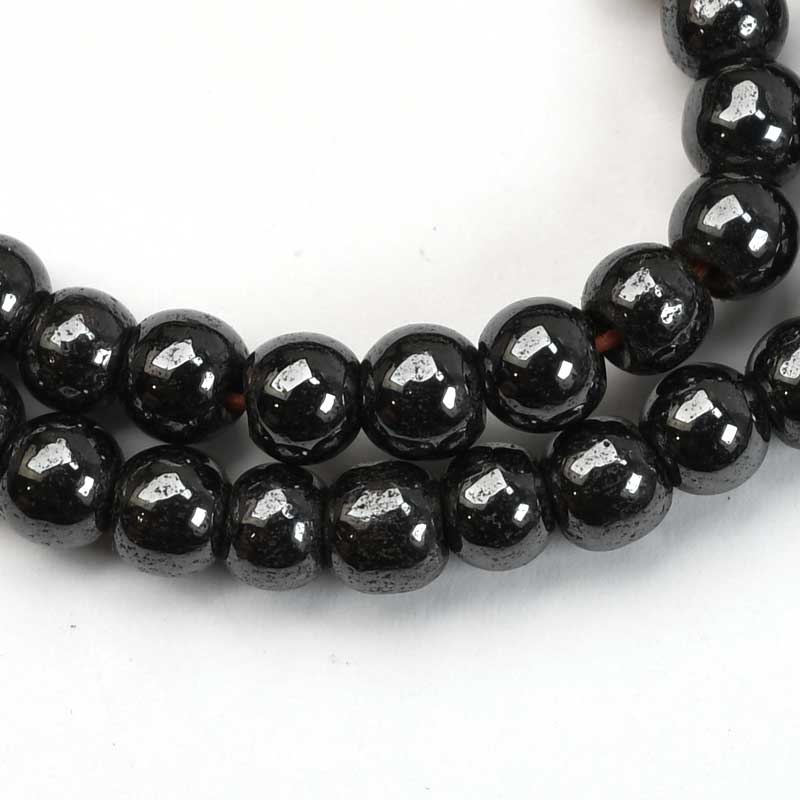 Magnetic Hematite   4mm Round 15.5in