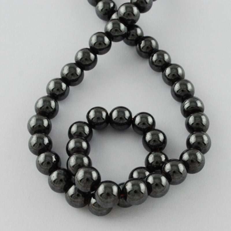 Magnetic Hematite   4mm Round 15.5in