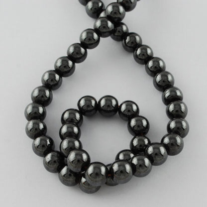 Magnetic Hematite   4mm Round 15.5in