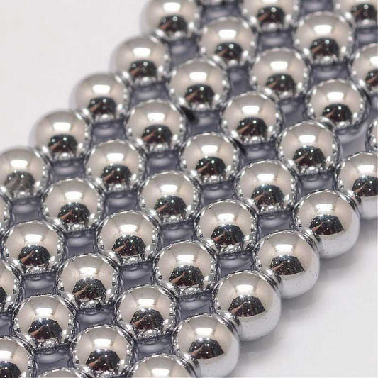 Magnetic Hematite   8mm Round 16in