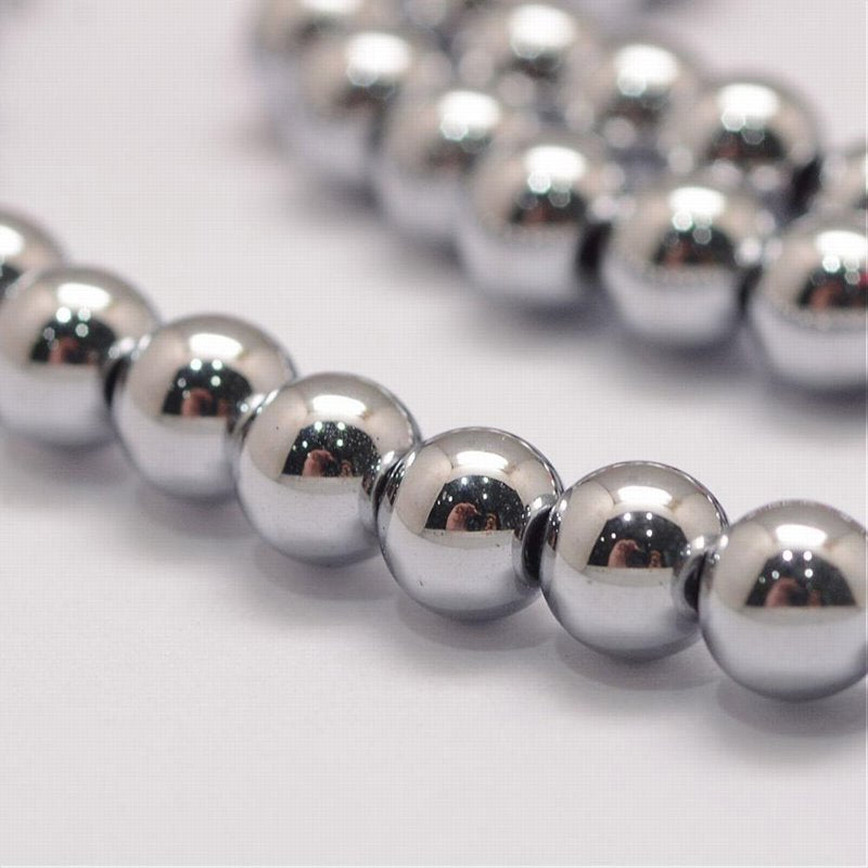 Magnetic Hematite   8mm Round 16in