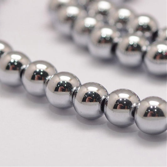 Magnetic Hematite   8mm Round 16in