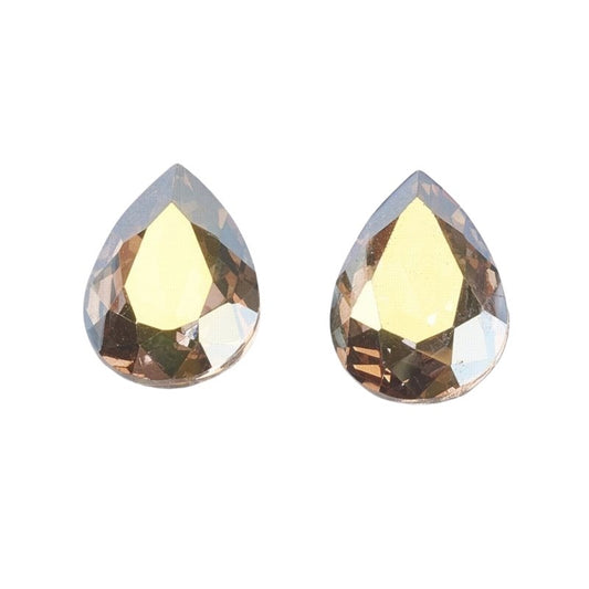 Fancy Rhinestone - 13x18mm Faceted Pear Drop - Crystal Golden Sunshine (2)