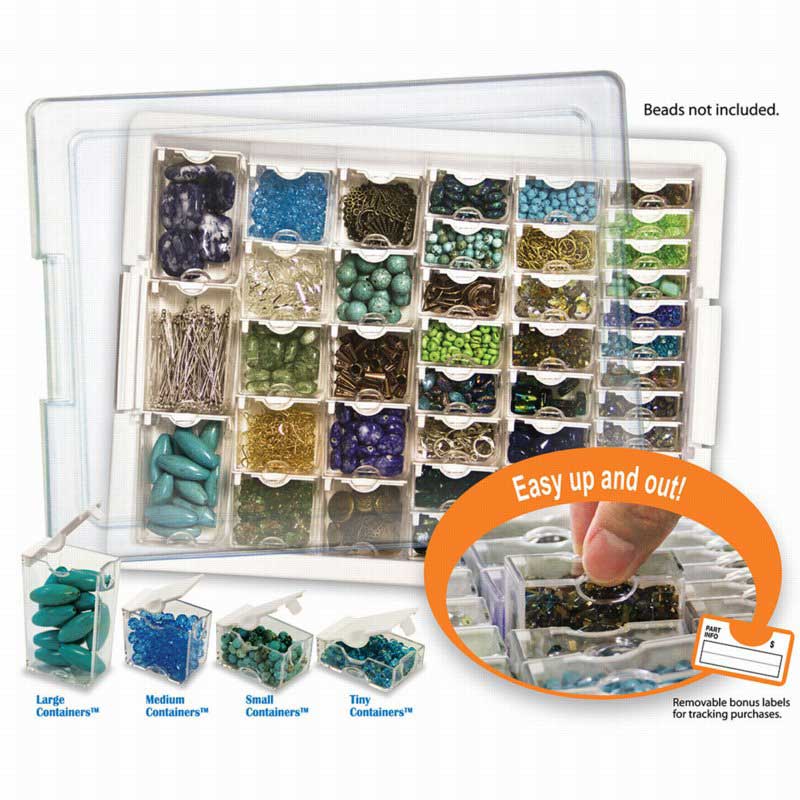 Elizabeth Ward Bead Storage Solutions -  45 Piece Assortment plus Tray
