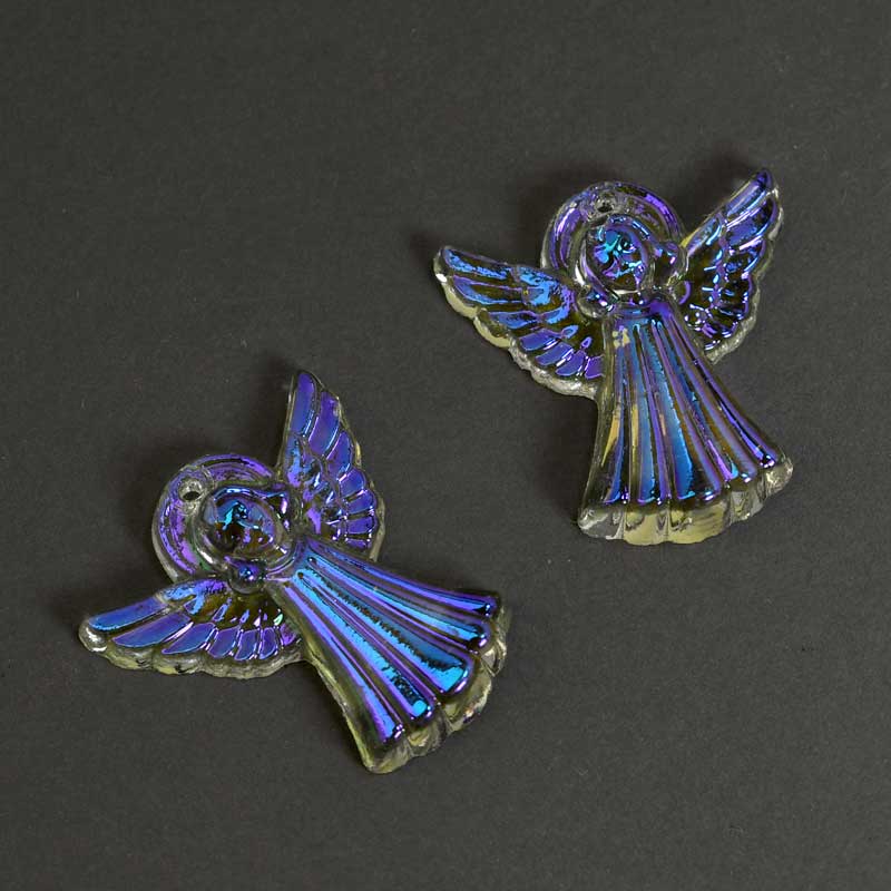 Glass Pendant - 20mm Angels on High - Crystal Glacier Blue (2)