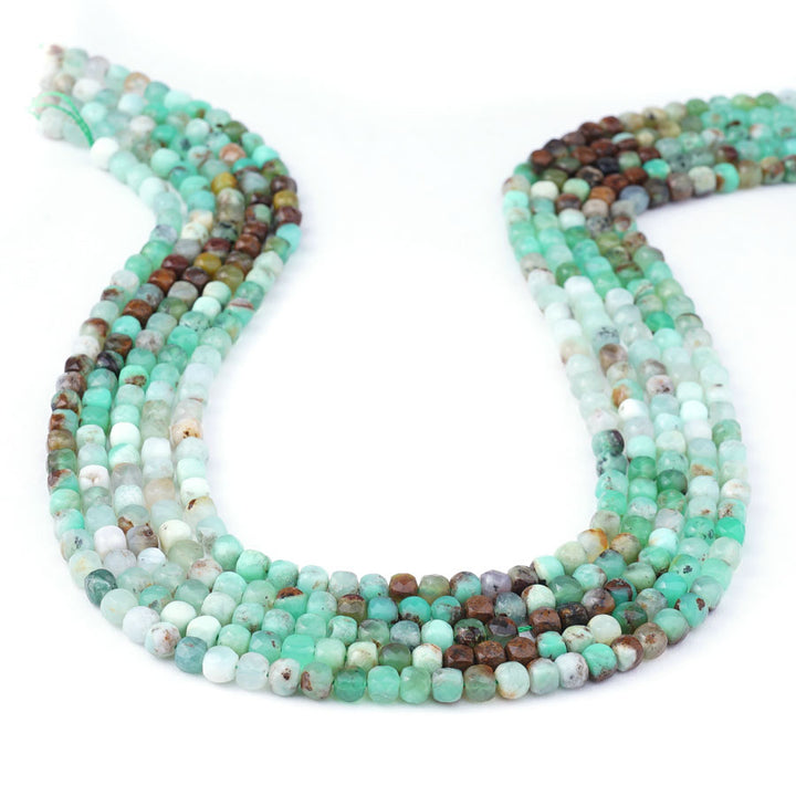 Chrysoprase (Aus)   4mm Fac Cube 16in