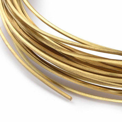Craft Wire - .8mm - Square Wire - Brass (Bare)