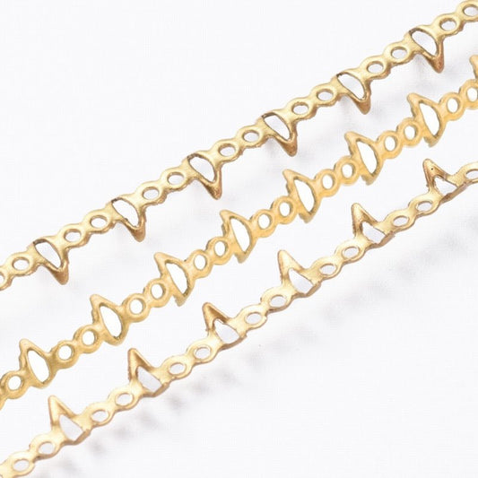 Magic Bezel Wire for Fancy Rhinestones - Brass (Bare)