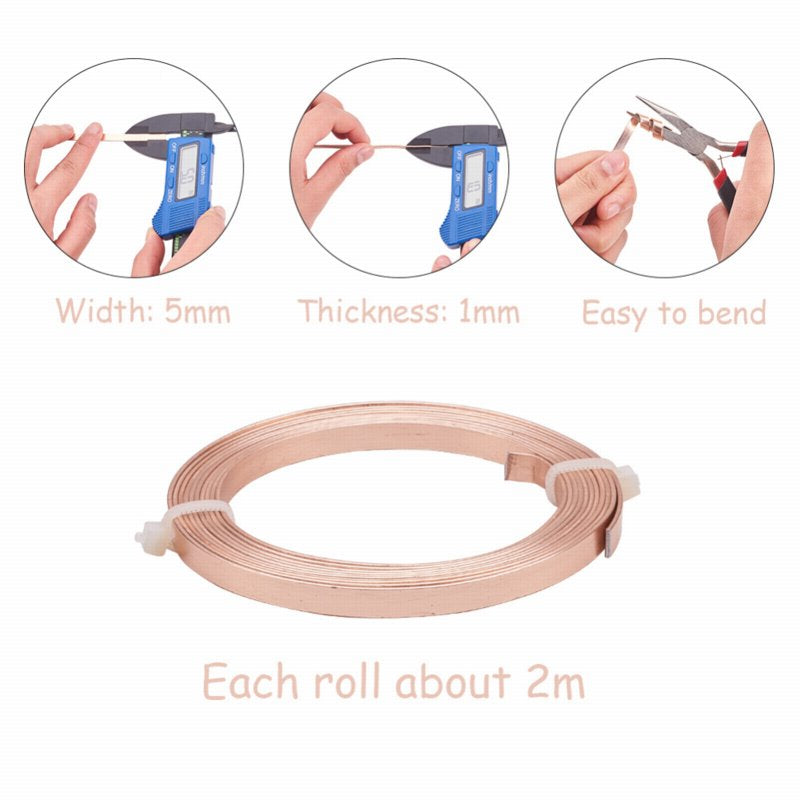 Craft Wire - ga - Flat - Copper Peach