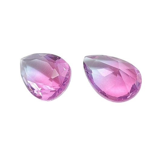 Fancy Rhinestone - 13x18mm Faceted Pear Drop - Gentle Sunset (2)