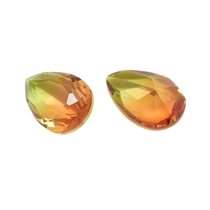 Fancy Rhinestone - 13x18mm Faceted Pear Drop - Falling Leaves (2)
