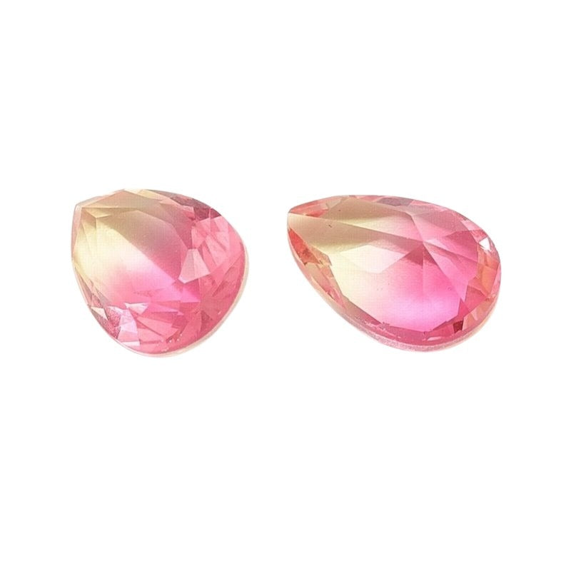 Fancy Rhinestone - 13x18mm Faceted Pear Drop - Peach Wine (2)