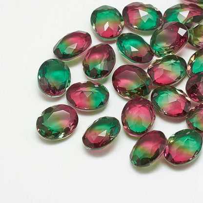 Fancy Rhinestone - 13x18mm Faceted Oval - Poison Apple (2)