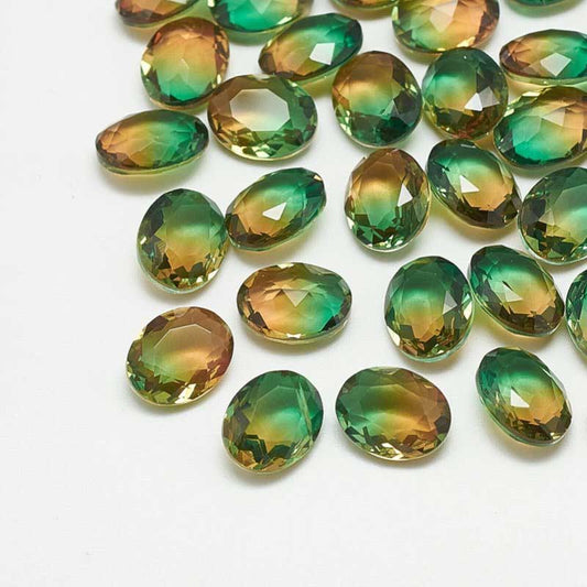 Fancy Rhinestone - 13x18mm Faceted Oval - Summer Heart (2)