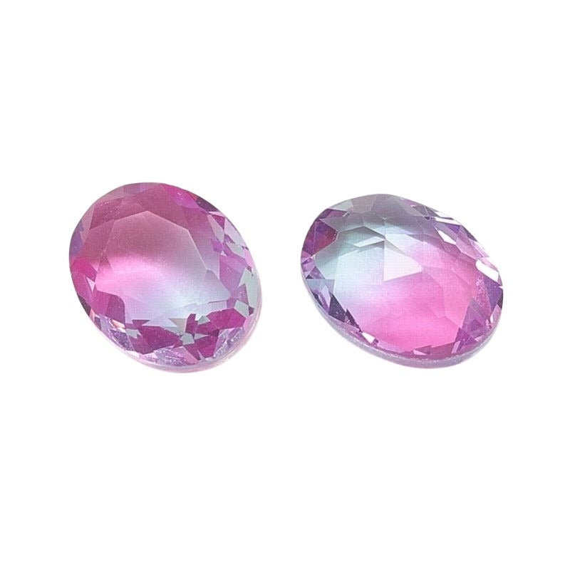 Fancy Rhinestone - 13x18mm Faceted Oval - Gentle Sunset (2)