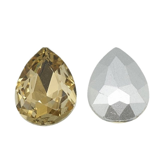 Fancy Rhinestone - 13x18mm Faceted Pear Drop - Coffee Diamond (5)