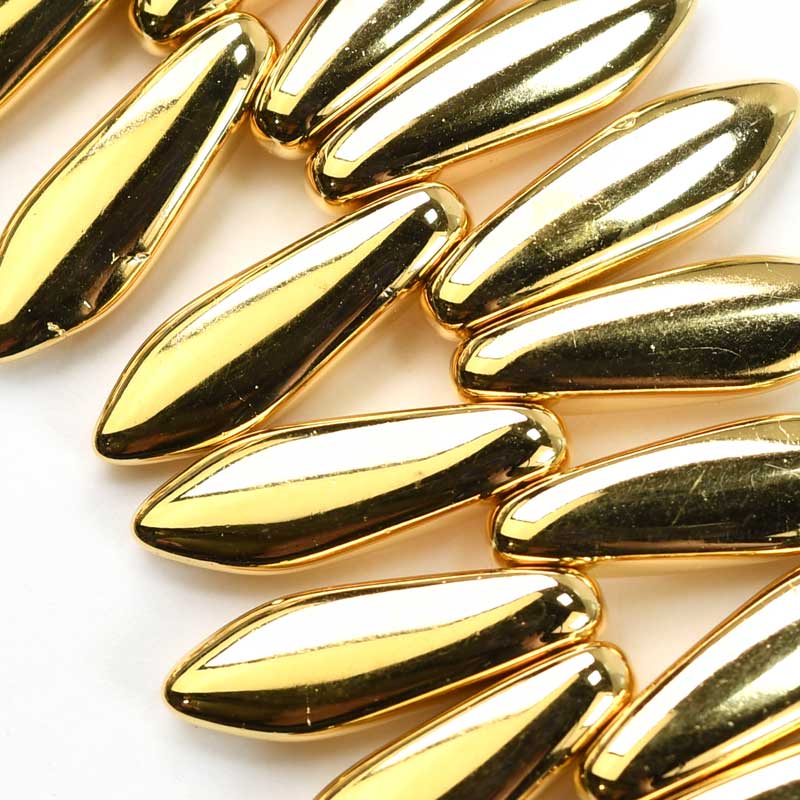 Fringe Beads Dagger Beads - 16mm - Gold Plated (25)