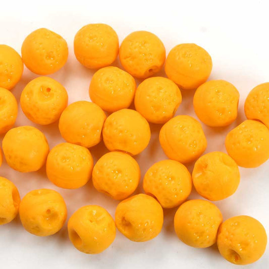 Glass Beads -  Oranges - Tangerine Semi-Matte (20)