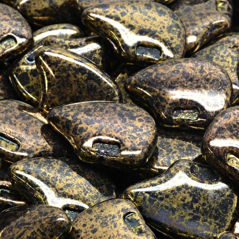 Glass Beads - Polar Bear - Antiqued Bronze (10)