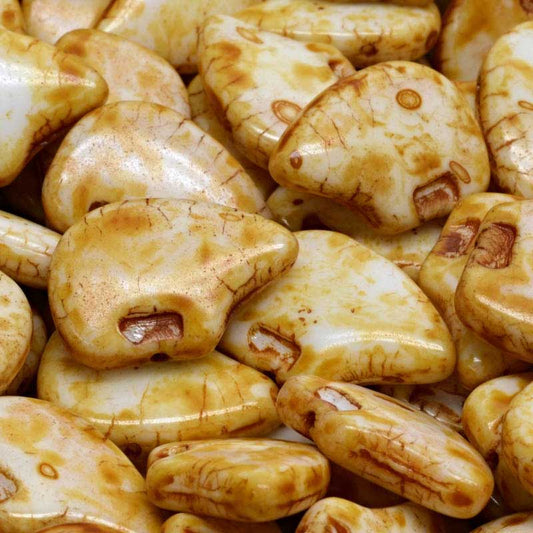 Glass Beads - Polar Bear - Ivory Picasso (10)