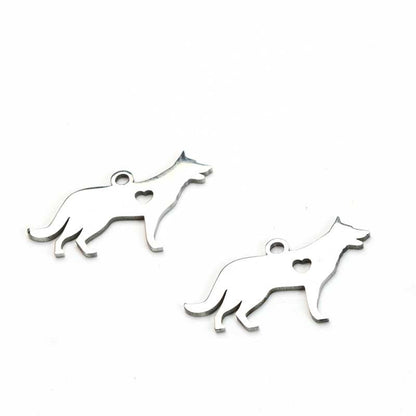 Shepherd w Heart Charm   Stainless Each