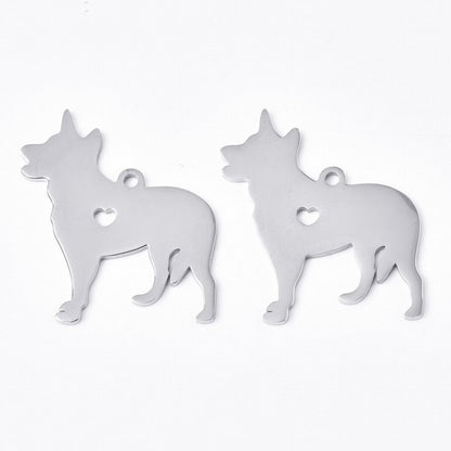 Inquisitive Shep Charm   Stainless Each